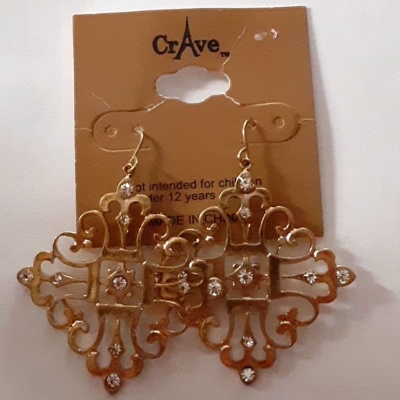 cr Ave Jewelry - Nwt cr Ave color gold dangle earrings
